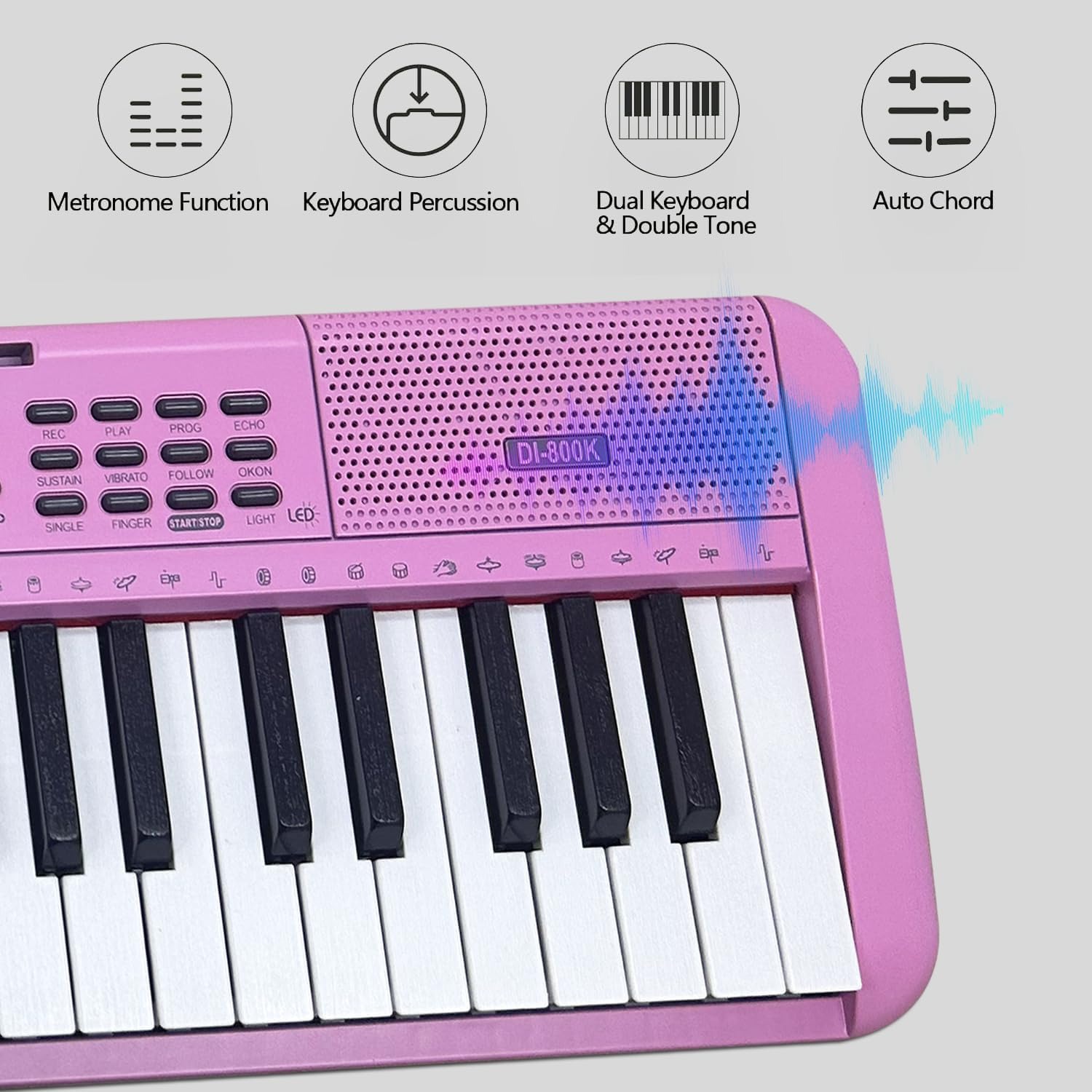 Diodonica 61-Key Lighted Beginner Keyboard Piano