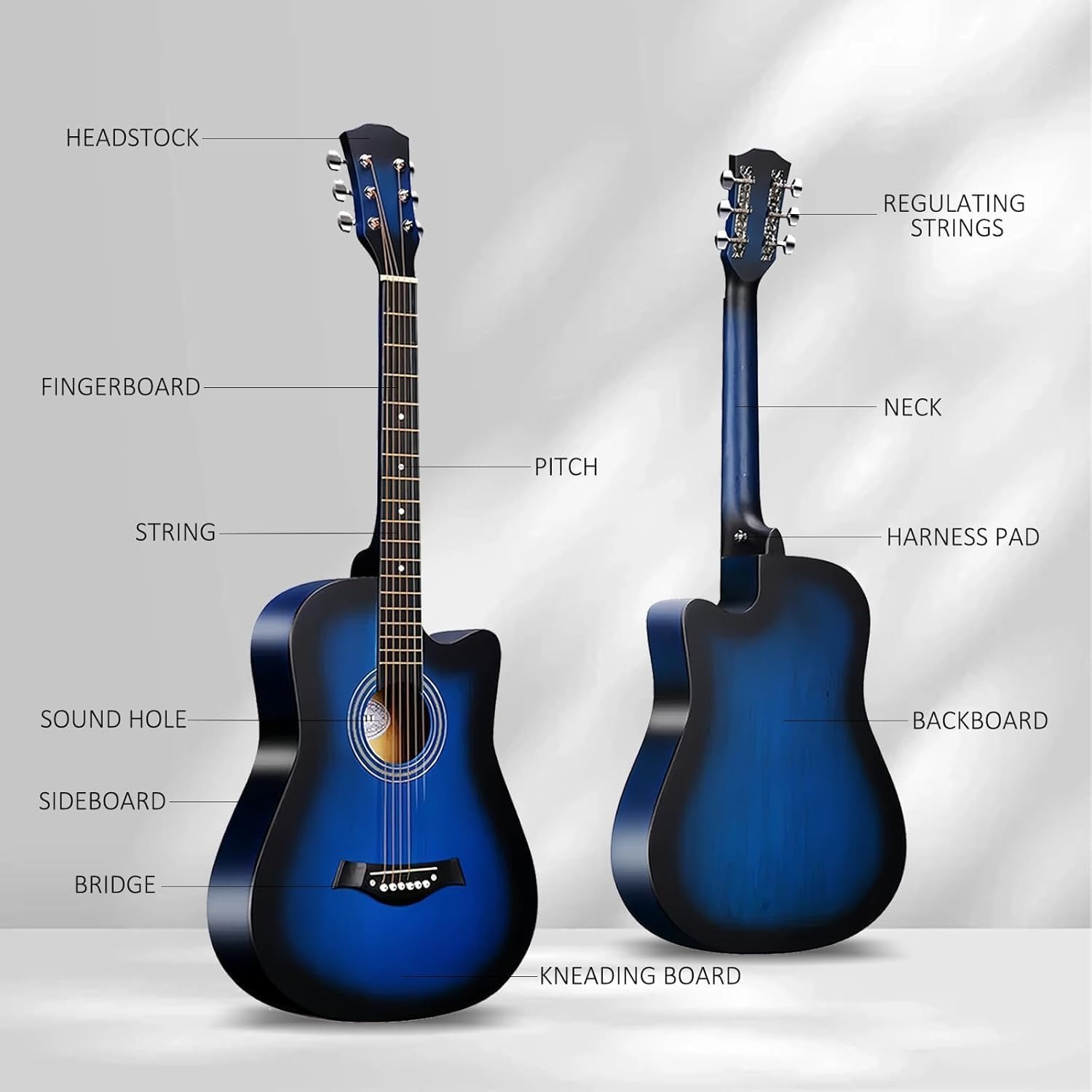OMZZ 41-Inch Acoustic Guitar Starter Bundle: image 2