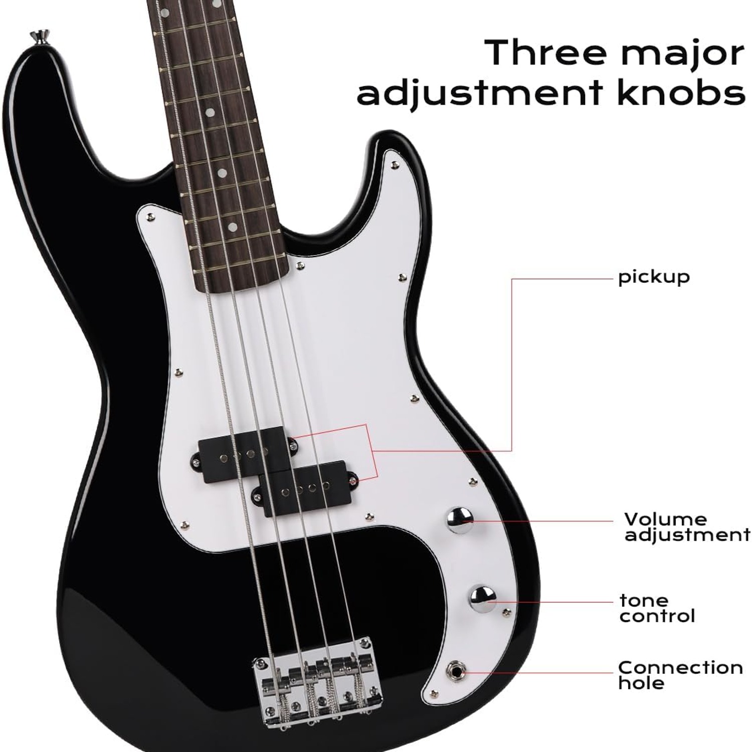 Bullfighter 4-String Electric Bass Guitar Starter Set