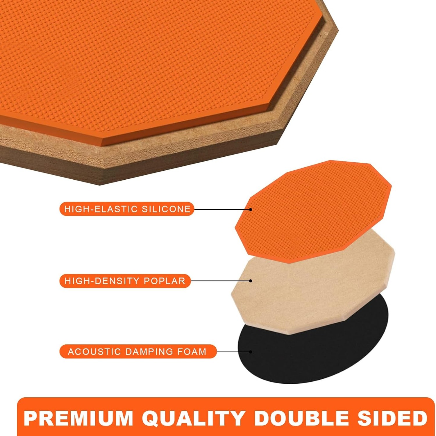 Drum Practice Pad Set with Stand, Sticks and Carry Bag