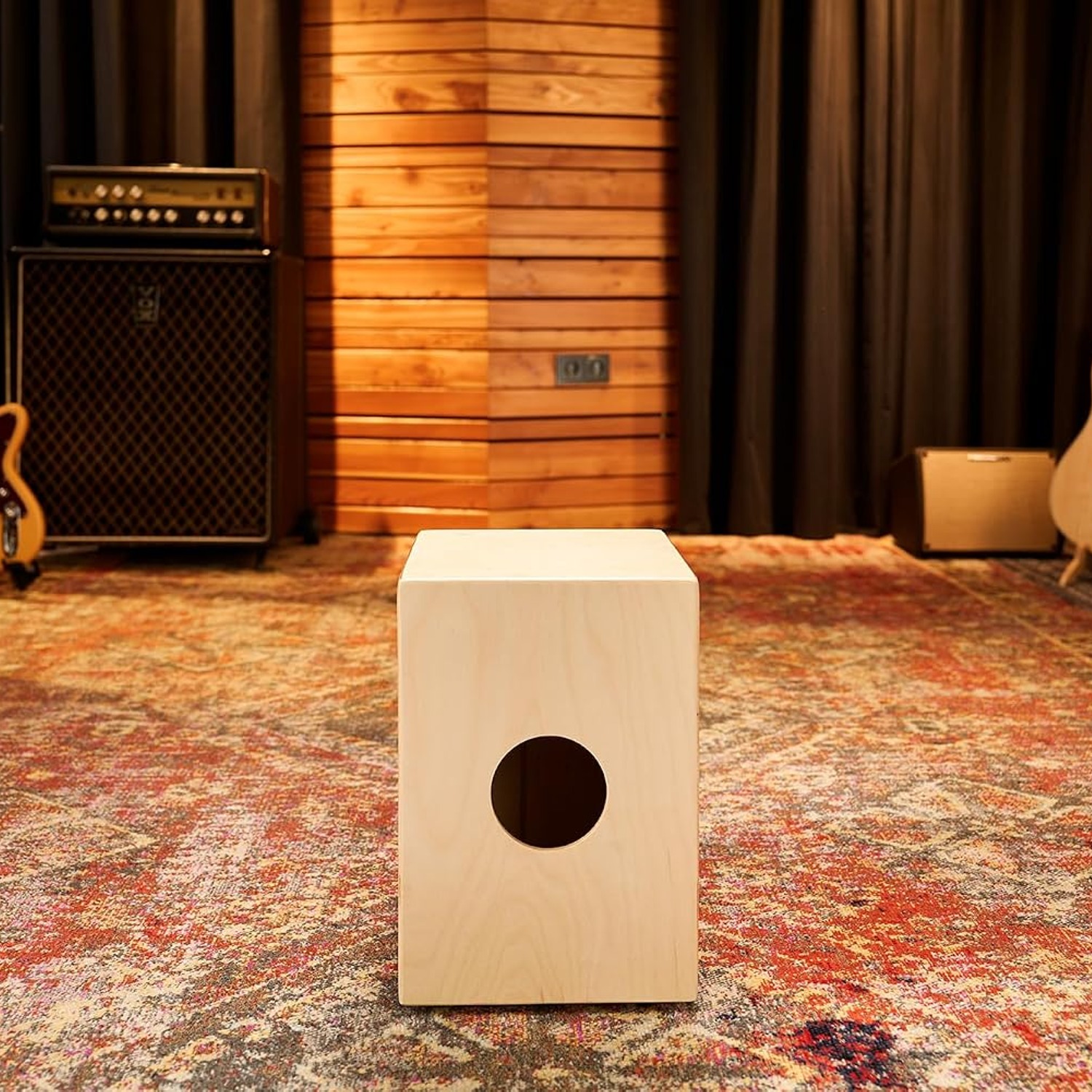 Meinl Jam Cajon Box Drum with Snares (Almond Birch): image 2
