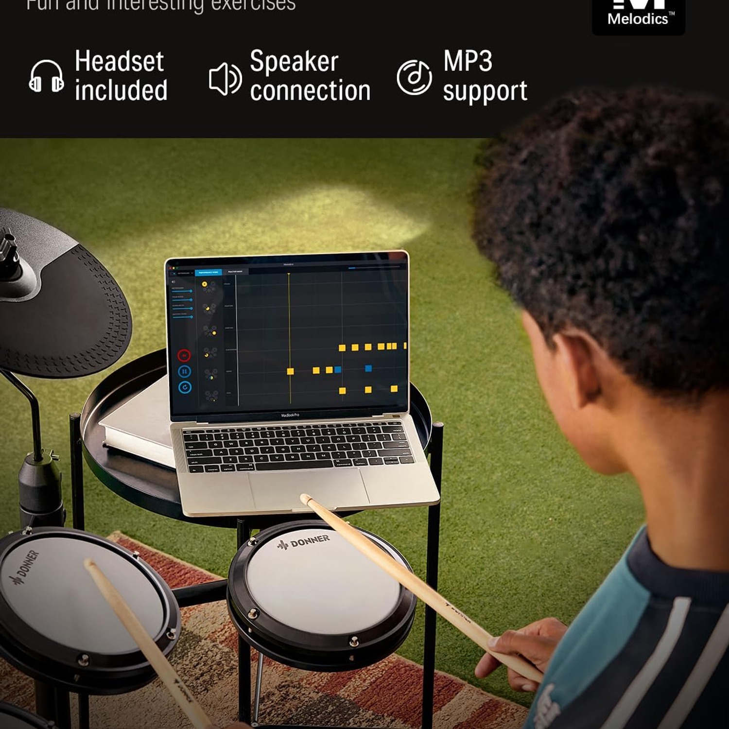Donner DED-80 Electronic Drum Kit with Mesh Heads: image 2