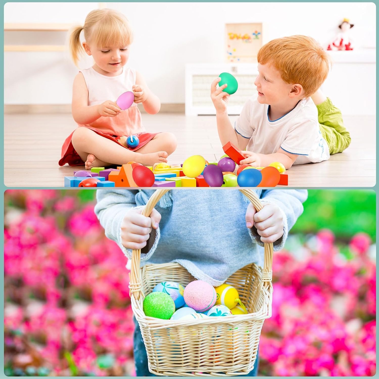 Egg Shakers 14 Piece Rainbow Set