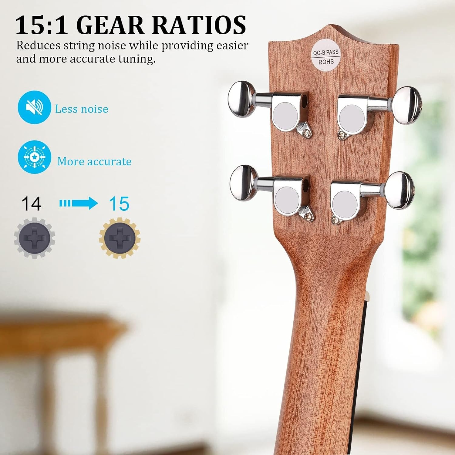 Hricane Sapele Soprano Ukulele for Kids: image 2